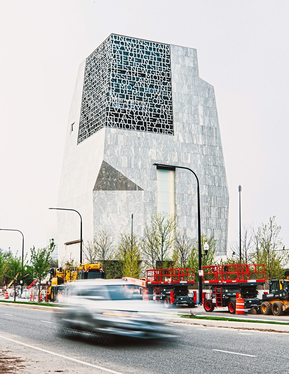 The crown of the Obama Presidential Centre in Chicago contains words from the former US president’s remarks on the 50th anniversary of ‘Bloody Sunday’ in Selma, Alabama. Photo: Kevin Serna/The New York Times