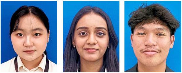 Bright minds: (From left) Lee, Shevinha and Muhammad Norman are set on doing their own research on party policies and staying in the loop before they cast their votes in the upcoming state polls.