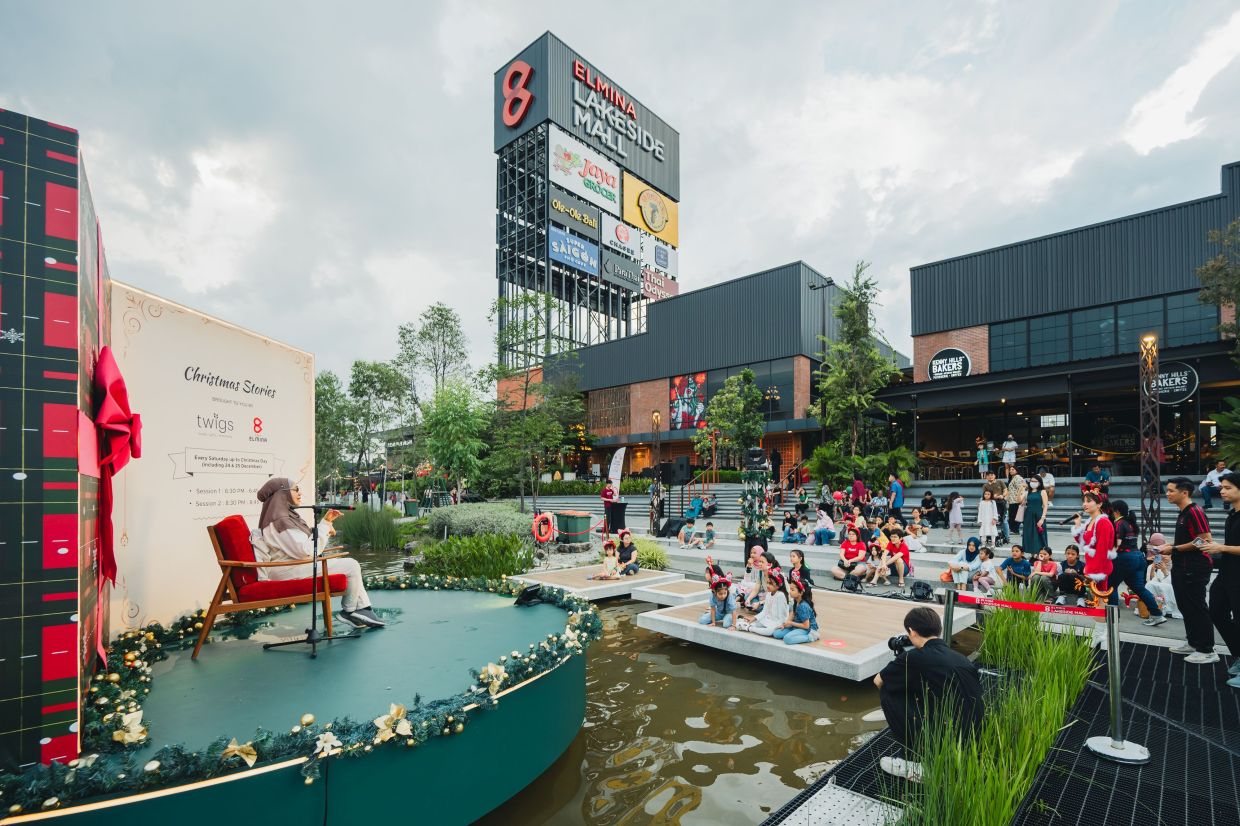 The floating amphitheatre hosts frequent performances, like this storytelling session last Christmas.