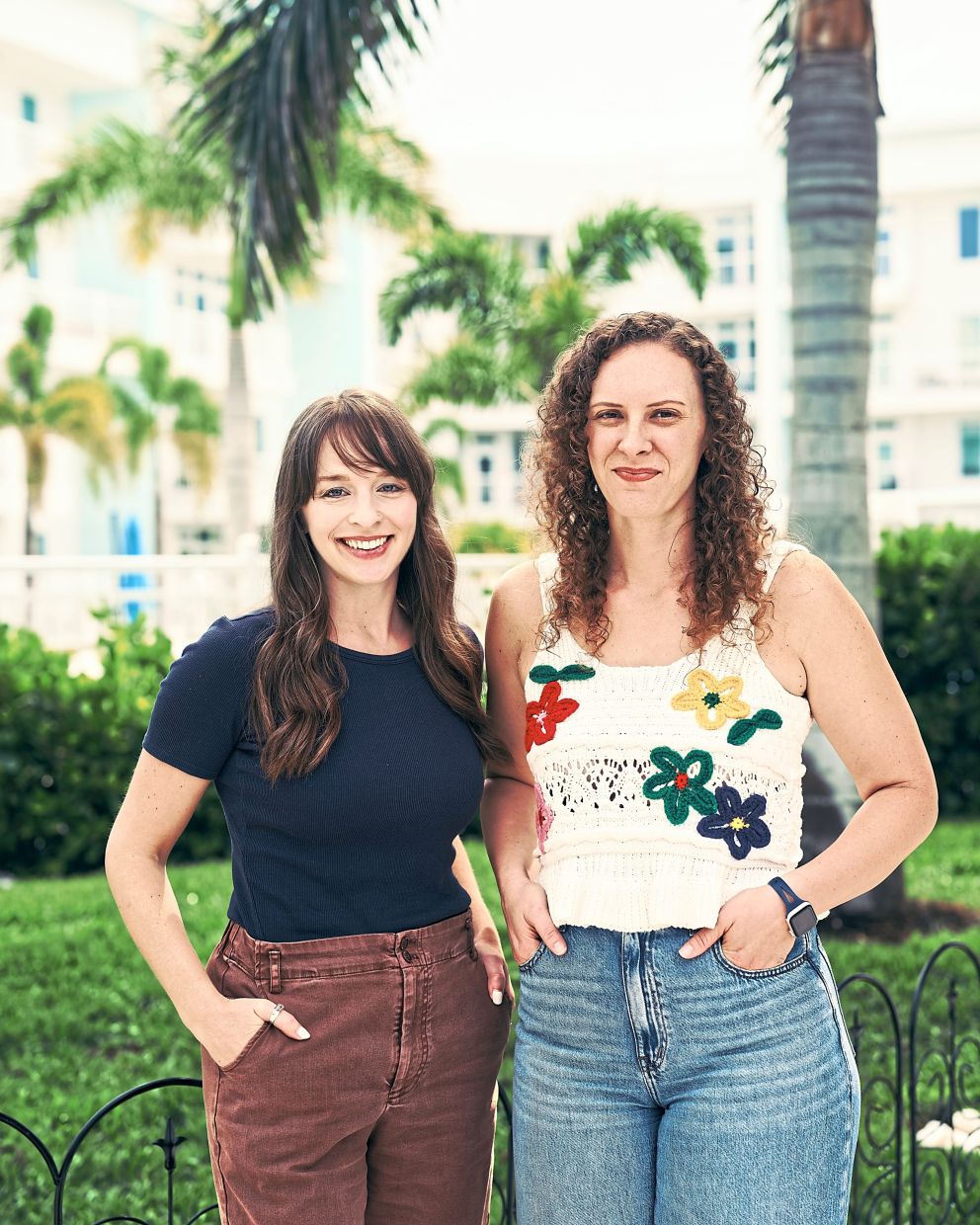 Sirianni (left) and Smith host the Frugal Friends Podcast. Photo: The New York Times