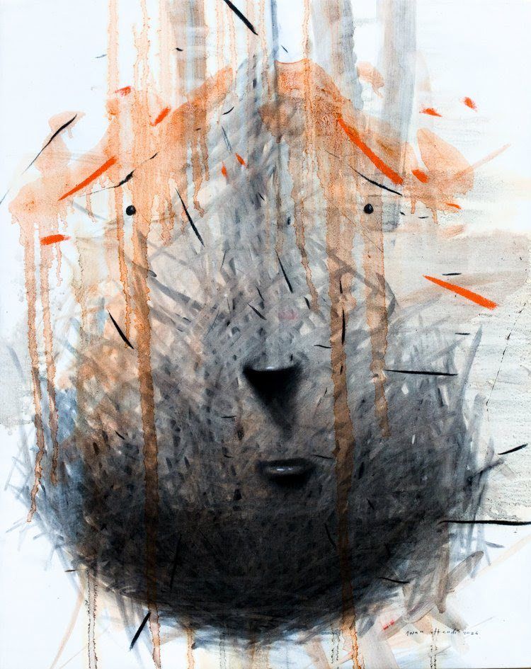 Iwan Effendi's 'Persistent Life #3' (oil, charcoal, soft pastel on canvas, 2026). Photo: The Backroom Gallery