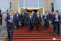 North Korea’s Kim voices full support for Russia, sends National Day message to Putin, KCNA says