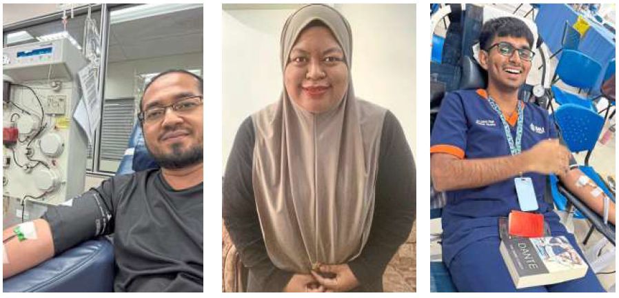 Making a difference: (From left) Huzaifah, Azira and Jay Ashvin.