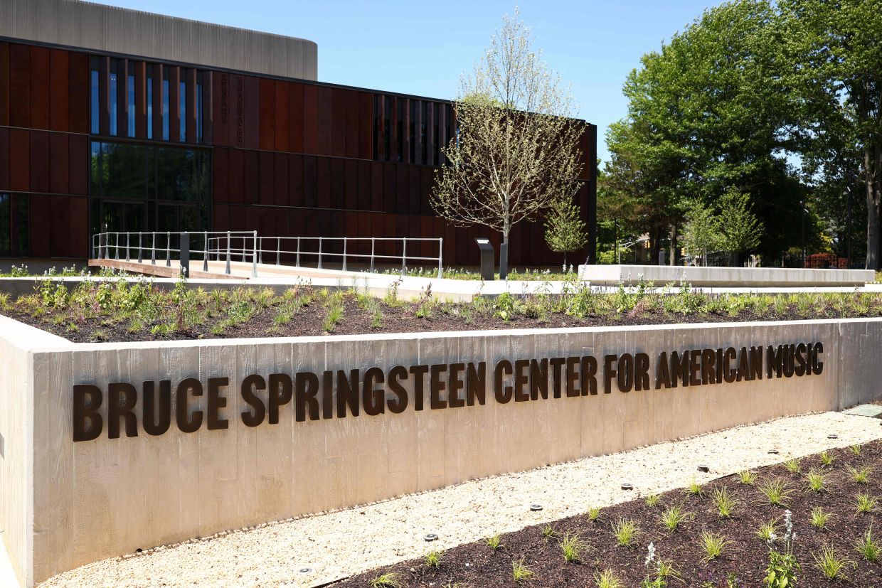 An exterior view of the 'Bruce Springsteen Center for American Music': — Photo: CHARLY TRIBALLEAU / AFP