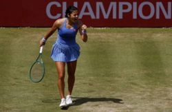 Tennis-Raducanu reaches Queen's semi-final despite injury scare