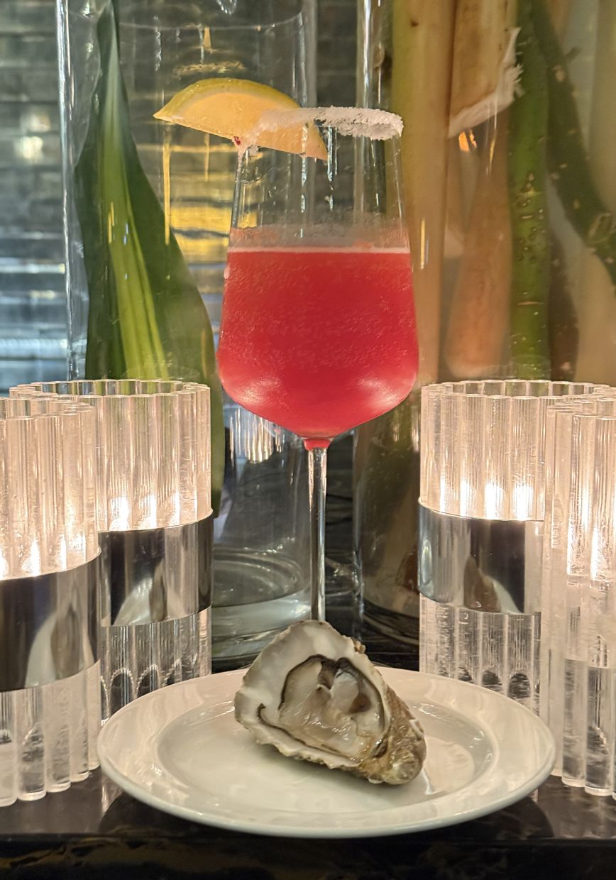 The Great Wall Mary from Beijing uses beer as its base and adds an oyster as a pairing.