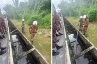 10-foot crocodile rescued from storm drain in Banting
