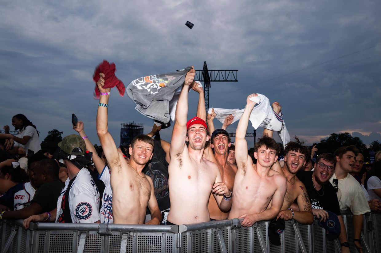 The UFC Fan Fest on the White House Ellipse ahead of the fights on the South Lawn. Photo: AP