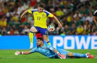 Soccer-Elite Swedish strike force delivers Tunisian defence a reality check