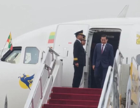 Myanmar president arrives in China to boost trade ties