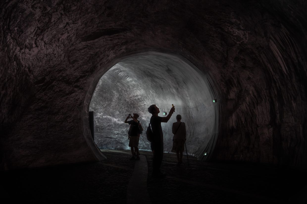 Olfactory experts created two shifting scents: drawing on geosmin and isoborneol, compounds associated with the aroma released when rain strikes dry earth. Photo: AP
