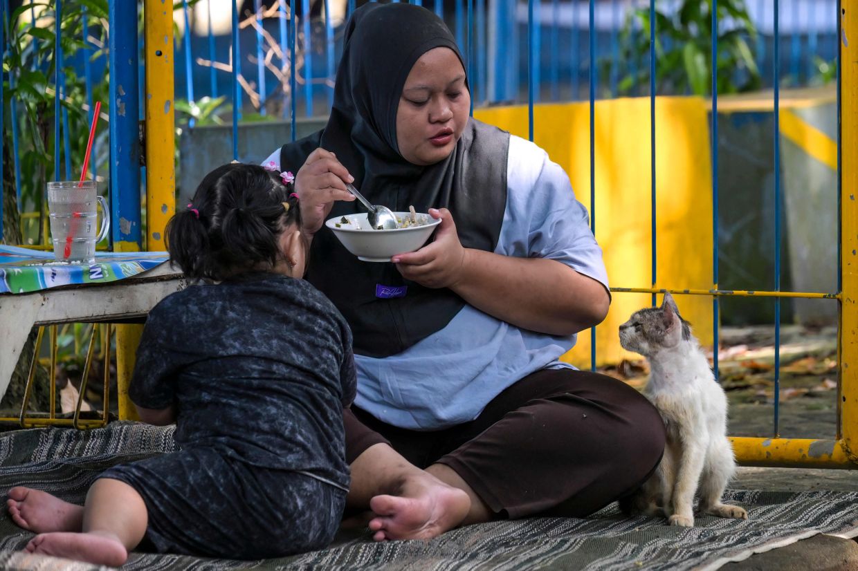 Three Kittens Frolic at a Busy Jakarta Train Station