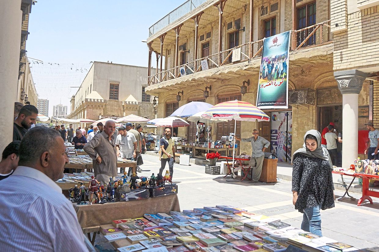 For centuries, Baghdad’s Mutanabbi Street was a zenith for book lovers, boasting titles from all corners of the world. Photo: AFP