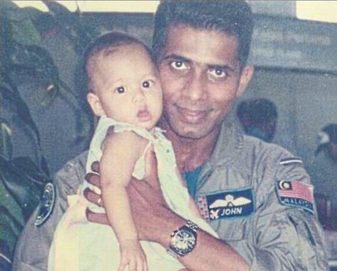 We bet that 26 years ago, John never imagined his daughter would one day follow in his footsteps. Photo: Lieutenant-Colonel (R) John Sham 