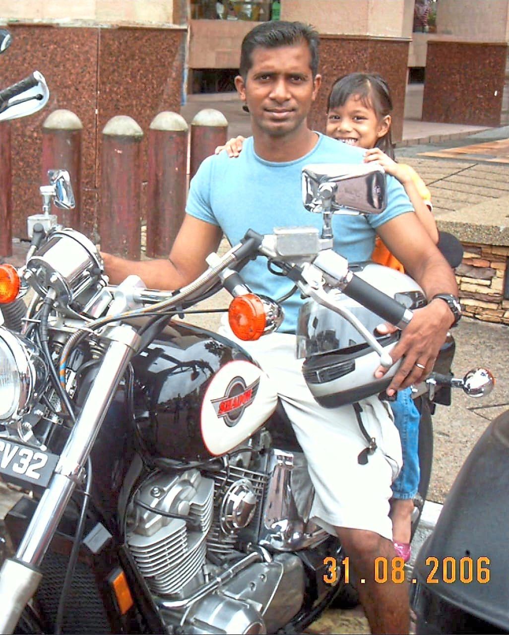 John takes young Samantha on a ride.
