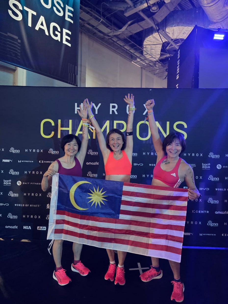 The Yeap sisters, Jing Ching (left) and Dr Jing Eng during their Hyrox Hong Kong race.