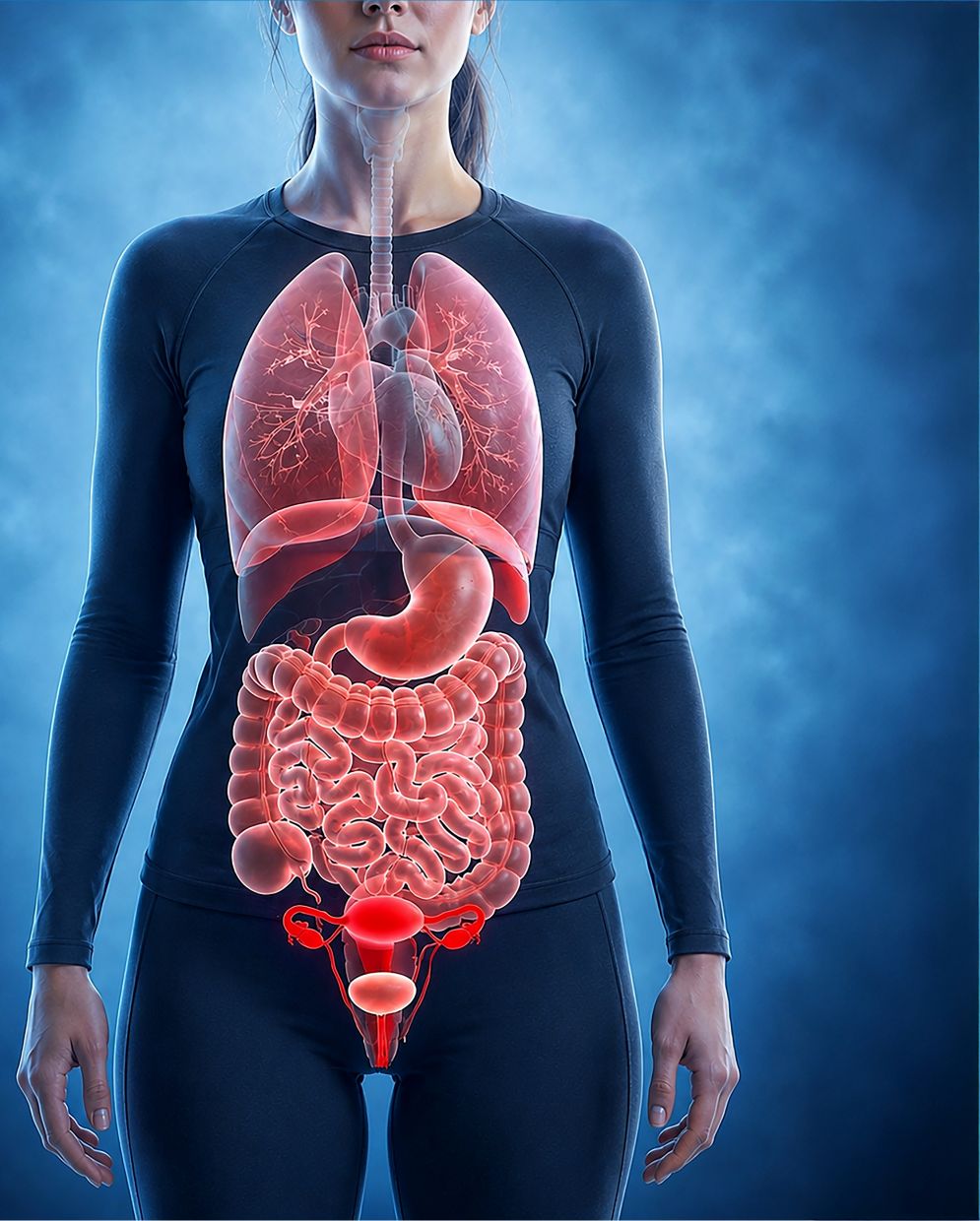 Many organs beyond the reproductive system can be affected by endometriosis. (This visual is human-created, AI-aided)