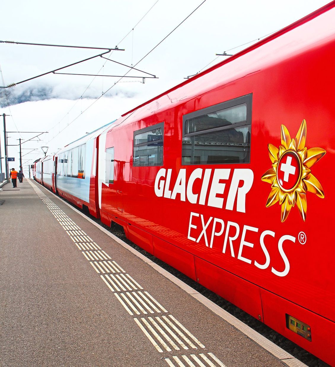 The Glacier Express is an indulgent eight-hour rail journey from St Moritz to Zermatt.