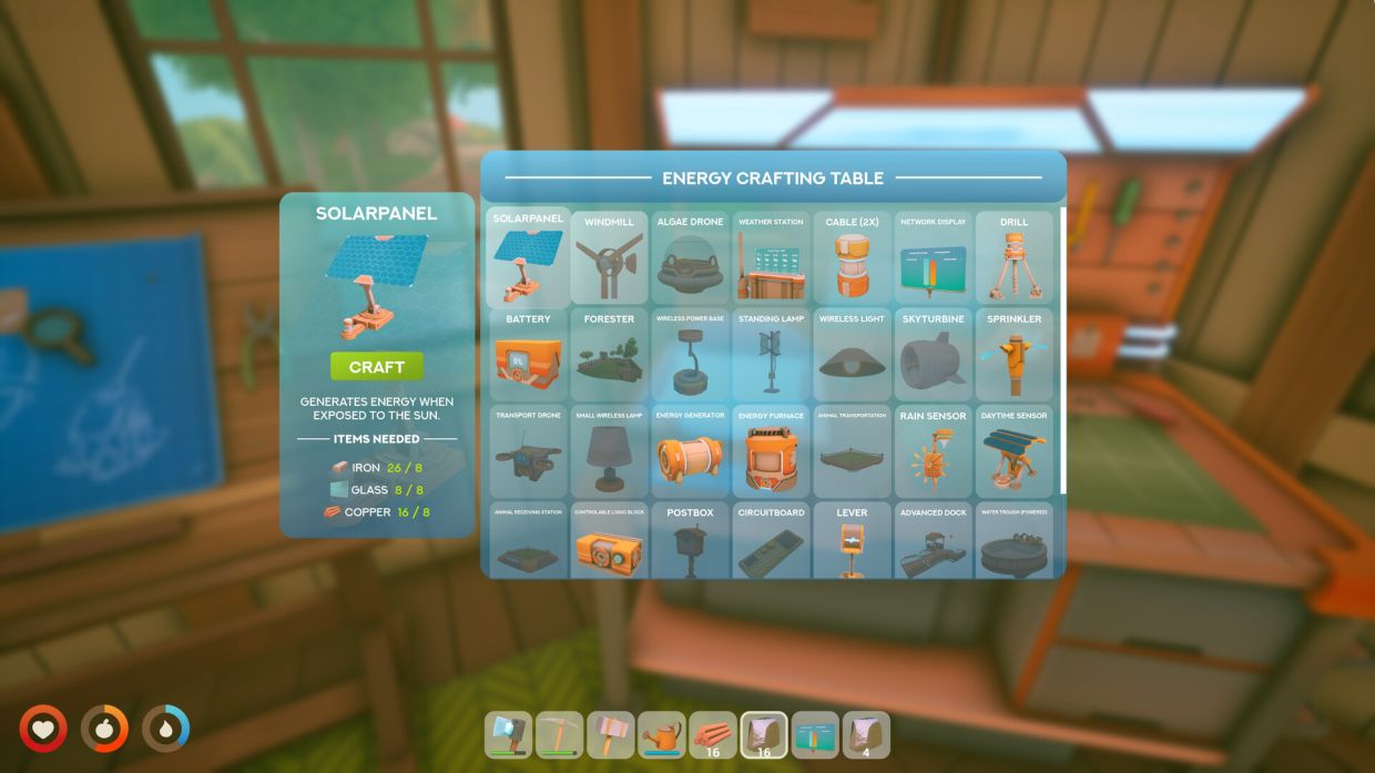 There's no companion, no voice acting, no story, just a survival guide and a handful of simple tasks. Gather branches, smash stones and build a workbench.