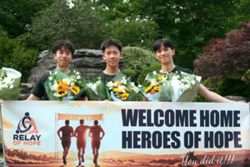 Three Singaporean friends raise over S$44,000 for cancer research by running relay for 10 days in China