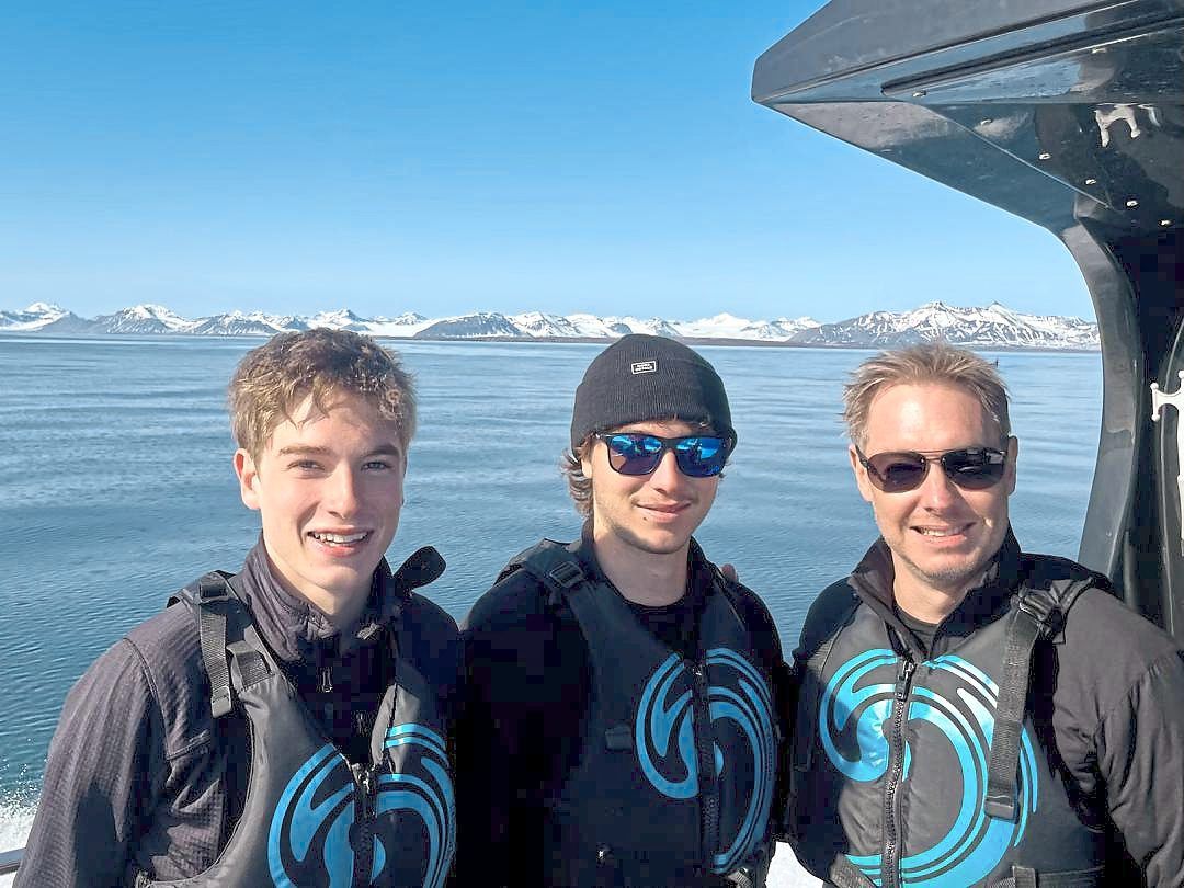 (From left) Luka, Sebastian and Daniel during one of their kayaking trips at Svalbard in the Norwegian Arctic Circle. — Courtesy of the Havas family 