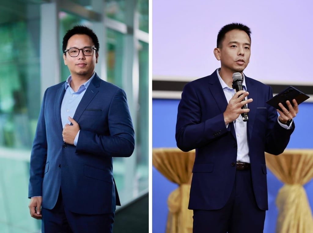 Canlas before he started losing weight (left) and in May 2026 at 73kg. - Photo: Ayo Canlas
