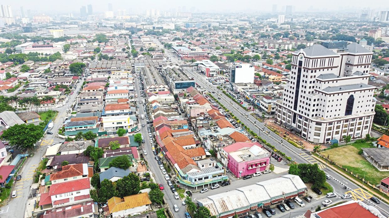 An aerial view of PJ Old Town, one of the oldest parts of Petaling Jaya, built in the 1950s. — Filepic