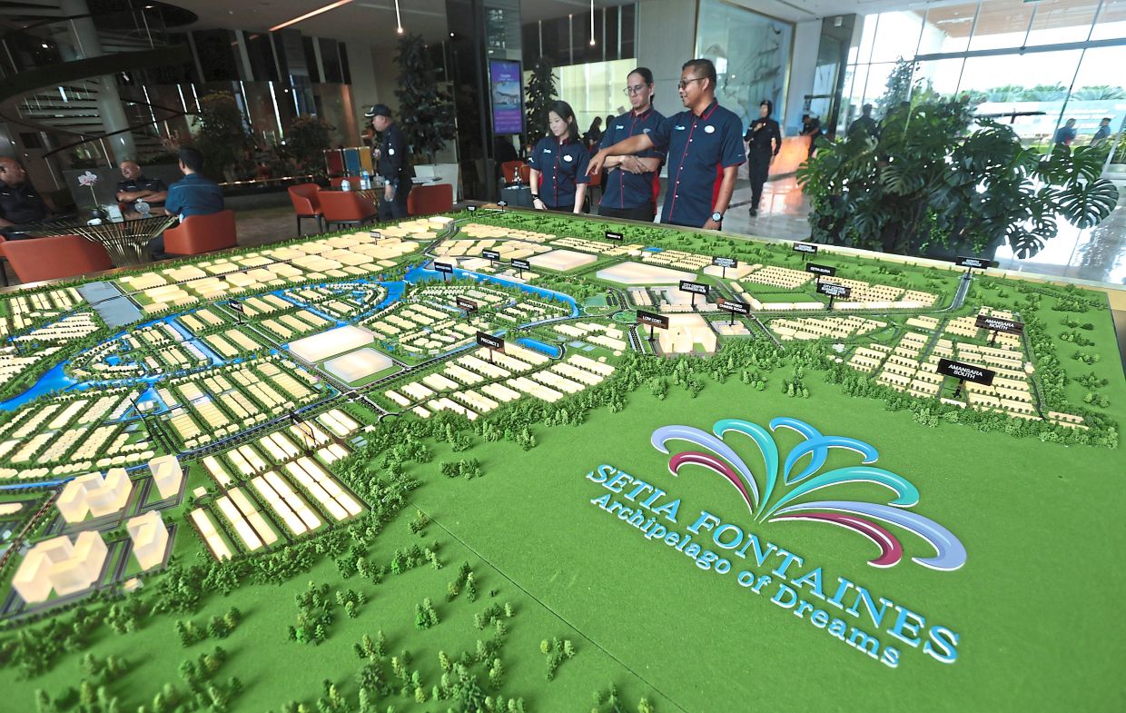 Model of Setia Fontaines township in Bertam.