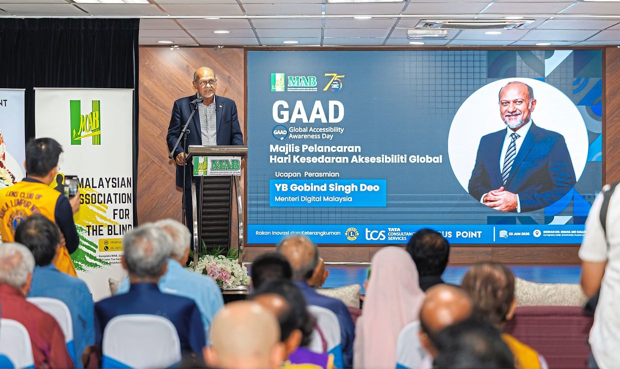 Gobind says digital accessibility is essential as technology becomes part of everyday life. Photo: Malaysian Association for the Blind
