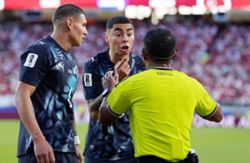 Soccer-Journalist loses World Cup credentials after on-air outburst over Almiron red card