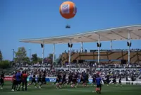 Soccer-Orange balloon gives US World Cup camp a soaring symbol in Irvine