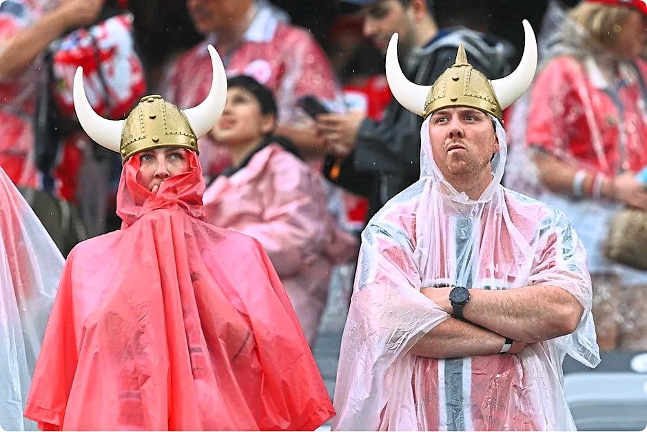 Tension is written all over the faces of these Norwegian fans at the World Cup. — dpa