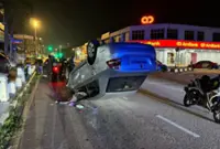 Man dies after heart attack causes car to skid and roll over in Kota Tinggi