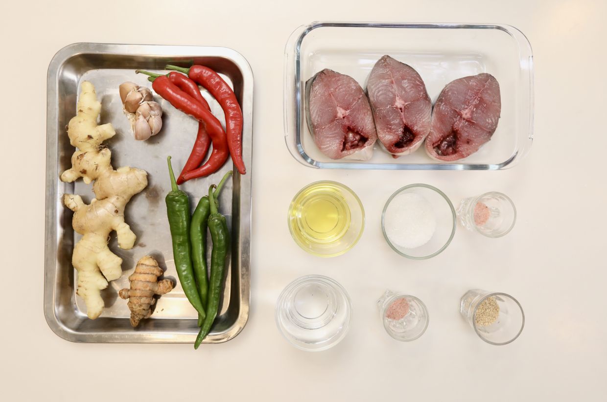 Ingredients for acar hu.
