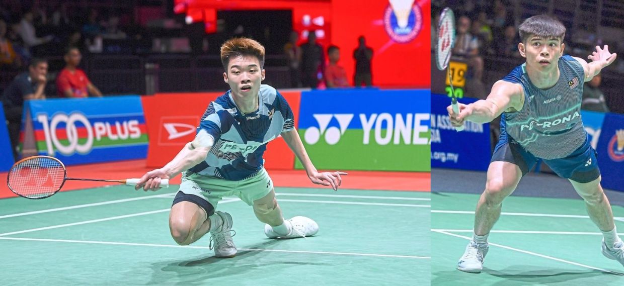 Able replacement: During Ng Tze Yong’s recovery period, coach Kenneth Jonassen has had to rely on Leong Jun Hao (right) and a few other shuttlers for most tournaments.
