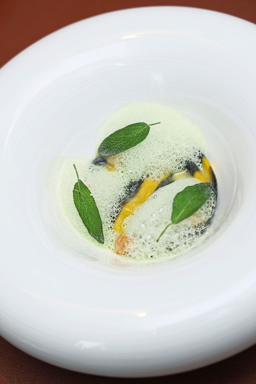 The fourth course is a pumpkin fourth course of pumpkin ravioli. — GLENN GUAN/The Star