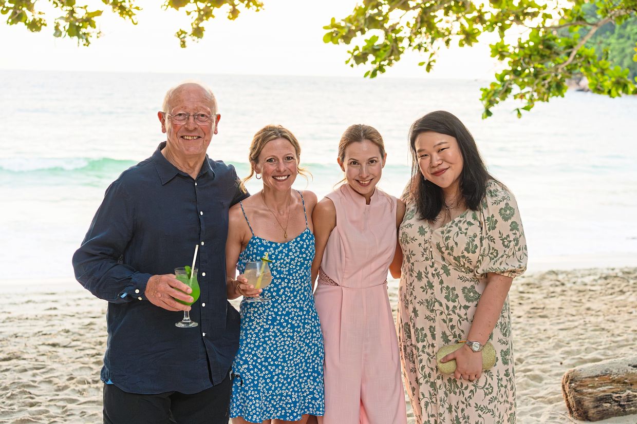 (From left) Christopher and Hazel with YTL Hotels and Properties marketing vice-president Geraldine Dreiser and Pei Xien.