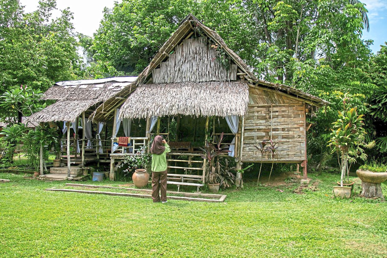 Kampung Adat Melayu Seri Banian was constructed using natural materials such as bamboo, forest woods and nipah leaves.