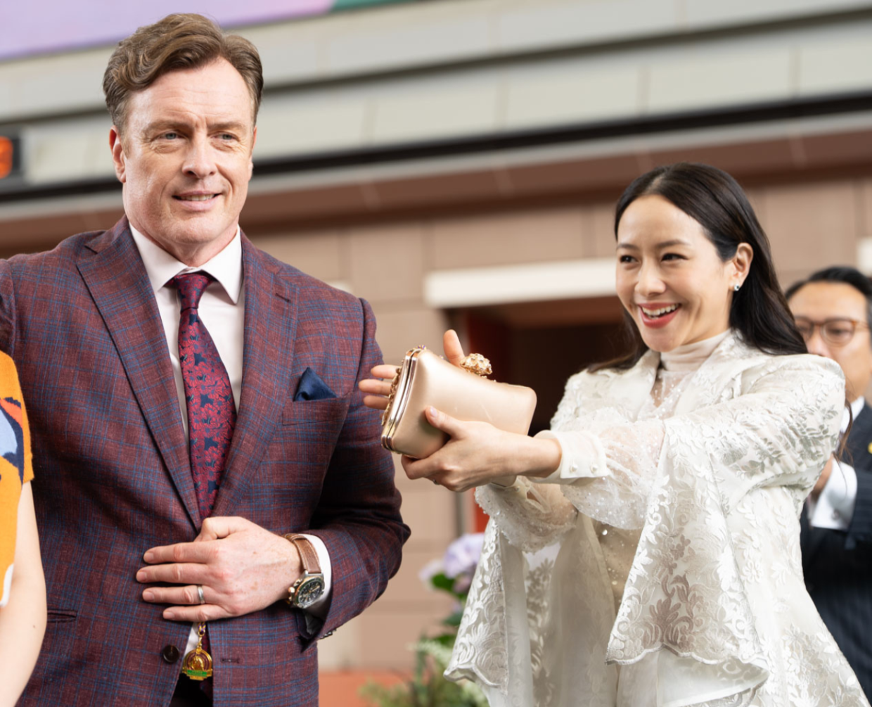 Stephens (left) and Lam both say they are very different from the characters they play in the drama.