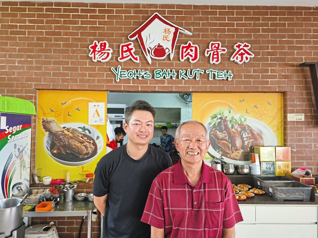 Yeoh (left) has continued to honour his father Yeoh Tow’s (right) legacy Klang restaurant by fusing tradition with innovation and bringing this to global heights. — Yeoh’s Bak Kut Teh