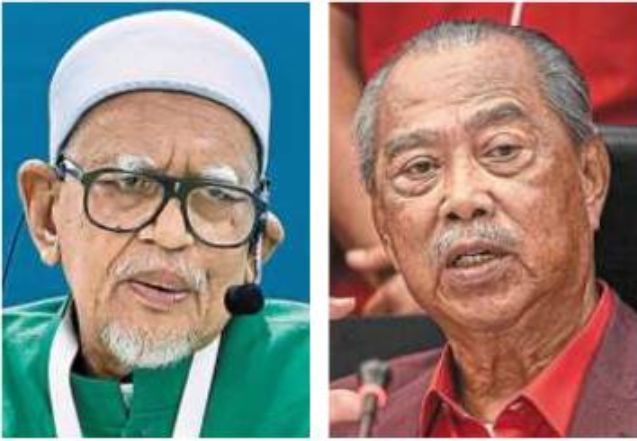 Two takes: Abdul Hadi (left) and Muhyiddin.
