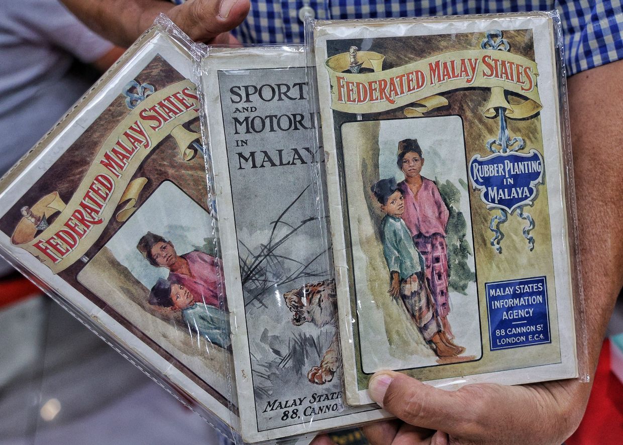 At BookStreet, visitors are often drawn to specific eras of rare books and historical printed matter, from the Malaya period to the post-Merdeka years. Photo: The Star/Muhamad Shahril Rosli