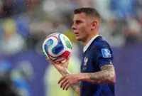 Soccer-France reshuffle left flank against Sweden, Digne and Barcola start