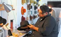 Bespoke milliner makes World Cup-themed cowboy hats in Texas, US