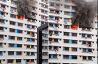One taken to hospital after fire breaks out in Sembawang HDB flat