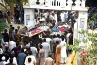 Pakistan community holds funerals for 14 children killed in roof collapse
