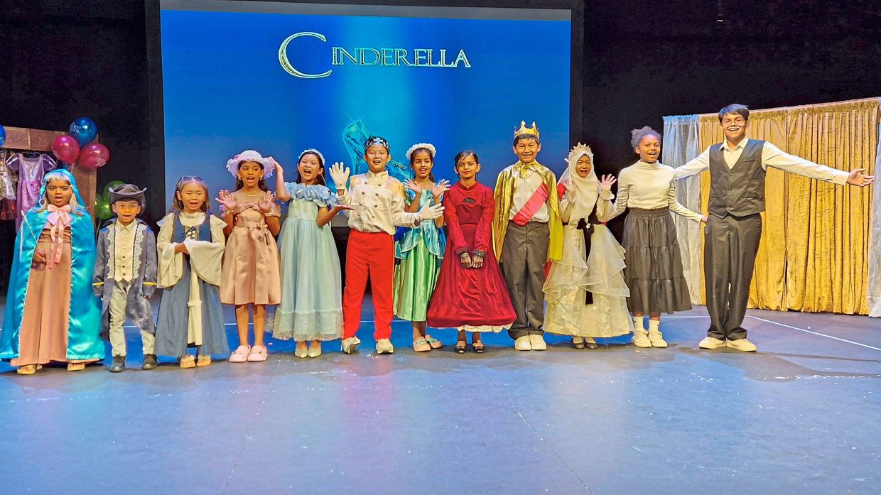 Performers in the ‘Cinderella’ play.