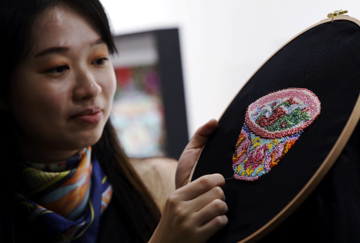 Swee May picked up the intricate art of Peranakan beading from her grandmother and mother.