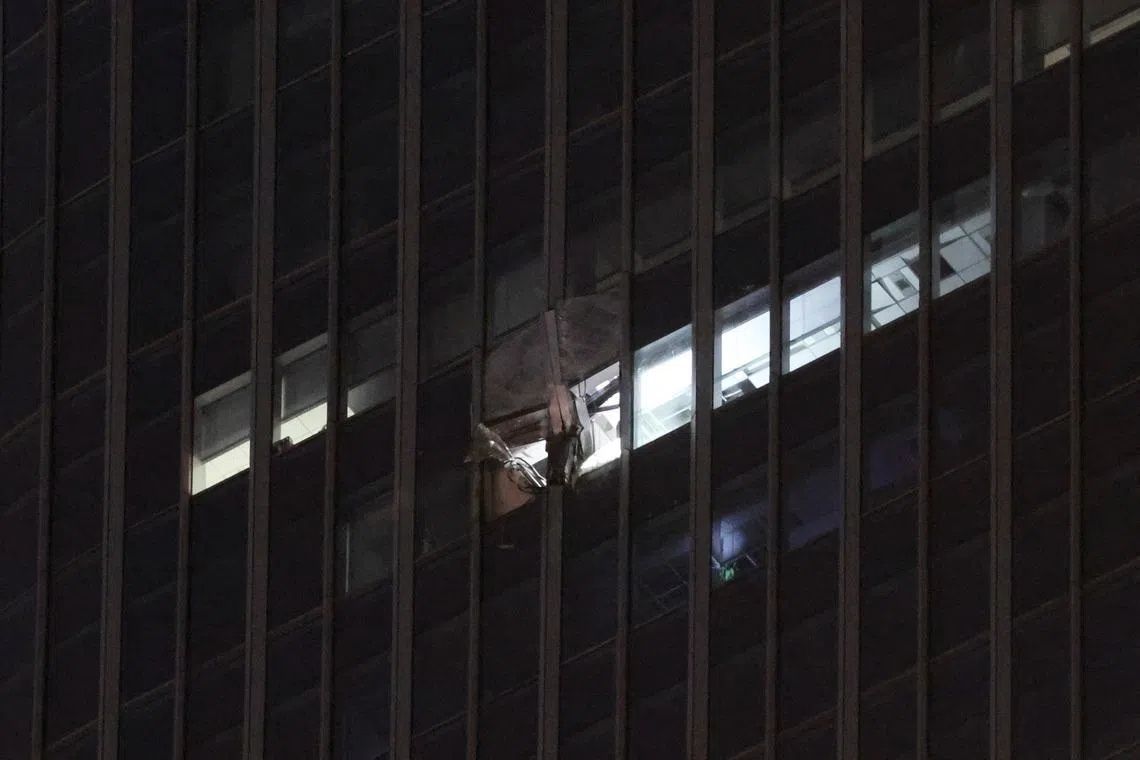 The damaged exterior of CITIC Tower, also known as China Zun, in Beijing, China June 26, 2026. - Photo: Reuters