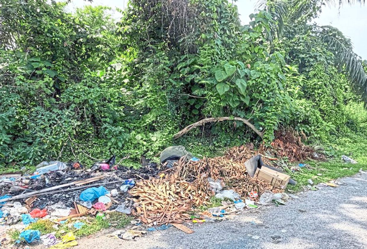Illegal dumping is a regular occurrence at Taman Pinji Mewah.